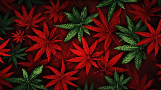Sfondio con foglie di marijuana Garnet