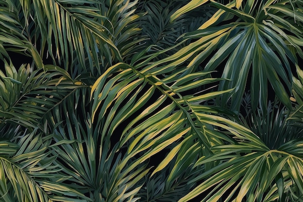 Sfondio decorativo di foglie di palma