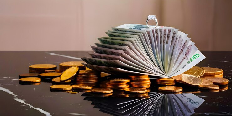 Sfondio del barattolo di vetro delle monete del Black Friday