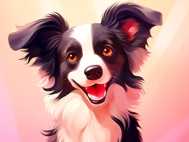 Sfondio del cane border collie felice