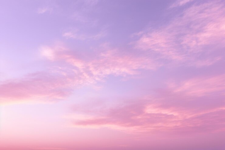 Sfondio del cielo al tramonto con un gradiente pastello color pastello
