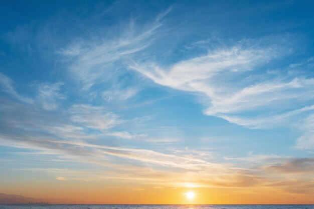 Sfondio del cielo al tramonto