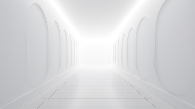 Sfondio del corridoio a parete bianca