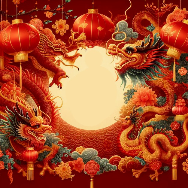 Sfondio del nuovo anno cinese del drago