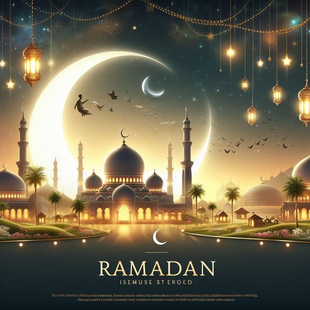 Sfondio del poster del Ramadan