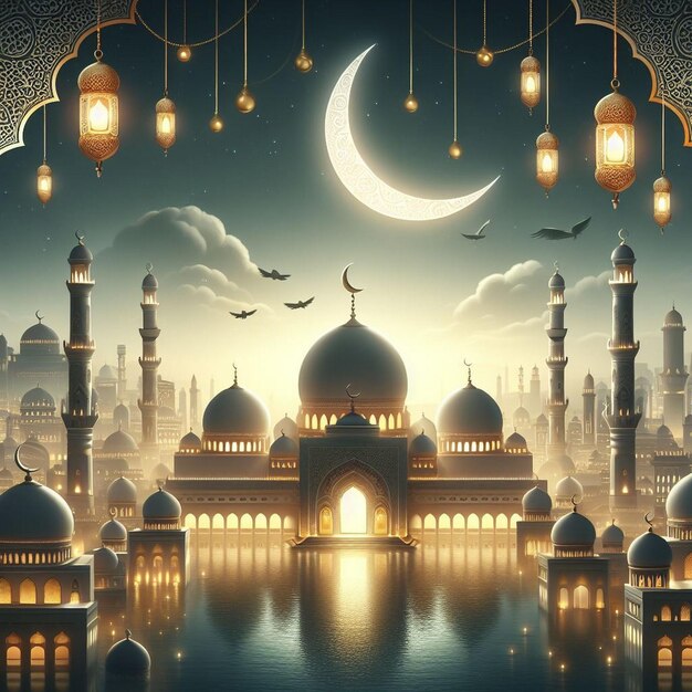 Sfondio del poster del Ramadan