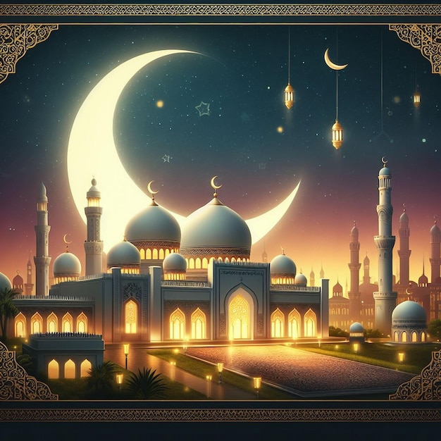 Sfondio del poster del Ramadan