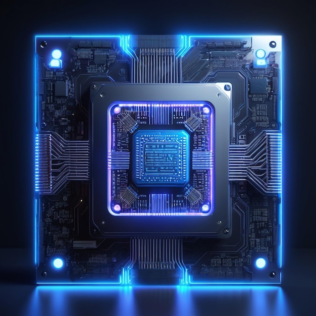 Sfondio del processore a microchip gradiente