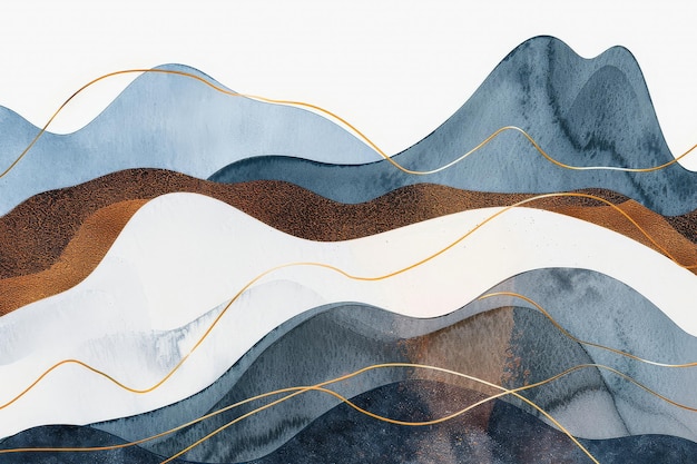 Sfondio dell'arte astratta moderna Geometria grigio dorato