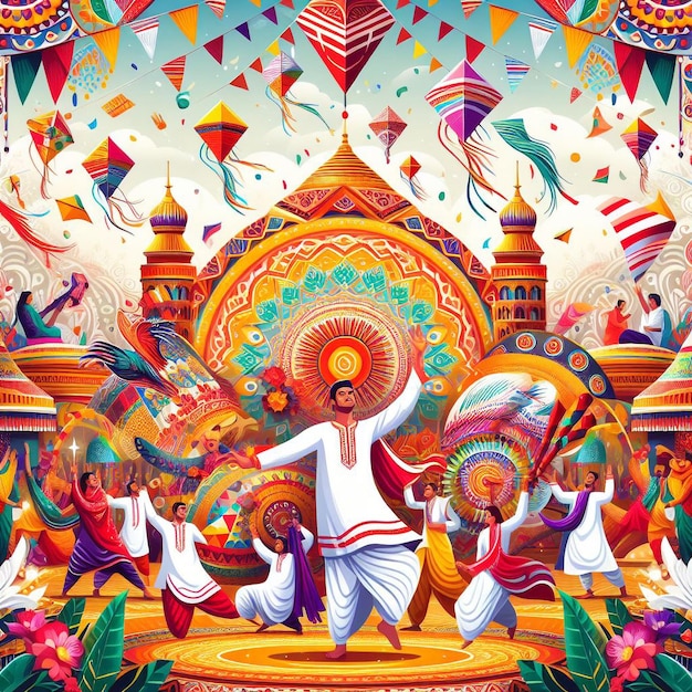 Sfondio dell'immagine del festival Pohela Boishakh