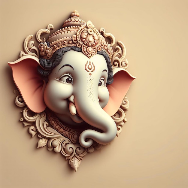 Sfondio dell'immagine della testa di Lord Ganesh