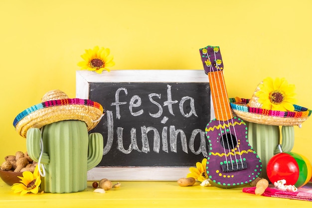 Sfondio della carta di auguri Festa Junina brasiliana