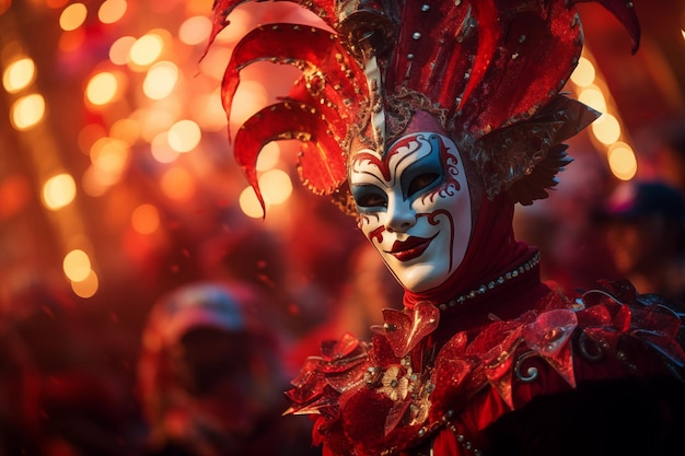 Sfondio della festa del carnevale Brasile carnevale veneziano Mardi Gras costumi e maschere
