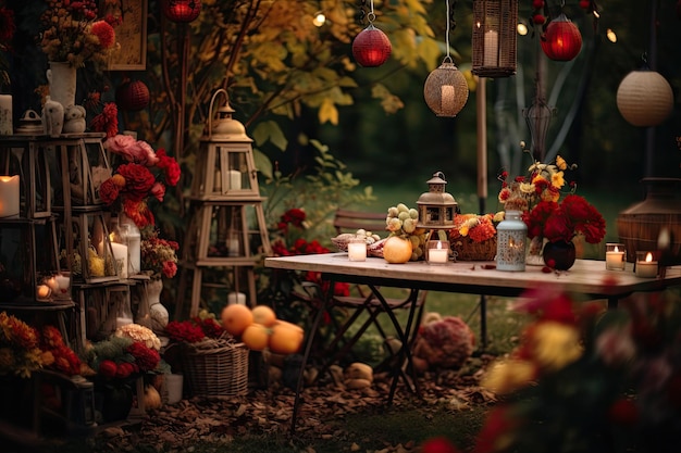 Sfondio della festa del giardino d'autunno