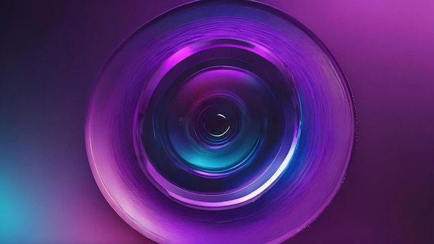 Sfondio della tecnologia delle lenti ottiche in gradiente viola e blu