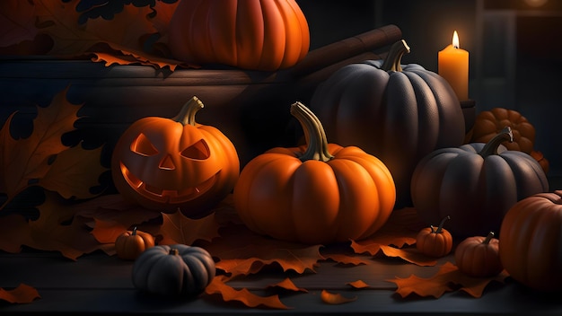 Sfondio delle zucche di Halloween