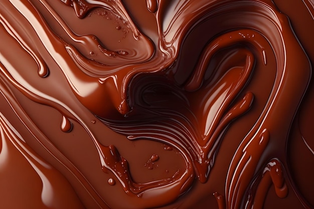 Sfondio di cioccolato liquido Riassunto Di sfondo di cioccolate liquido Carta da parati Sfondi di ciocollato Ai Generative