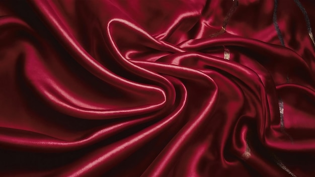 Sfondio di cortina di seta rossa