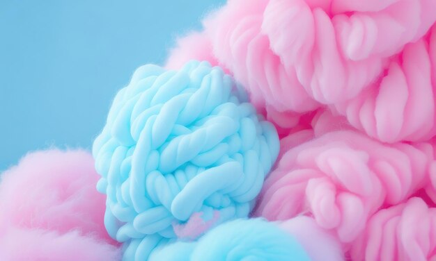 Sfondio di cotone caramellato rosa e blu