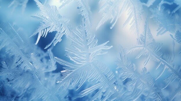 Sfondio di cristalli di neve e ghiaccio