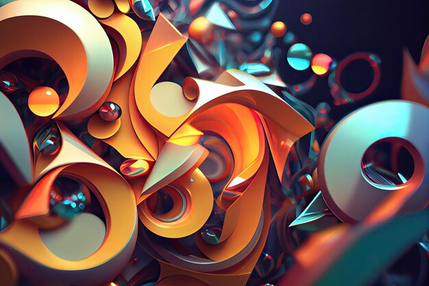 Sfondio di cristallo multicolore elegante illustrazione 3D rendering textura senza cuciture di astratto