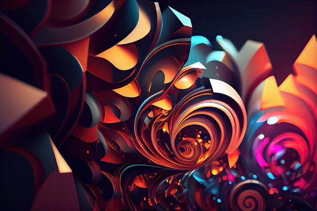 Sfondio di cristallo multicolore elegante illustrazione 3D rendering textura senza cuciture di astratto