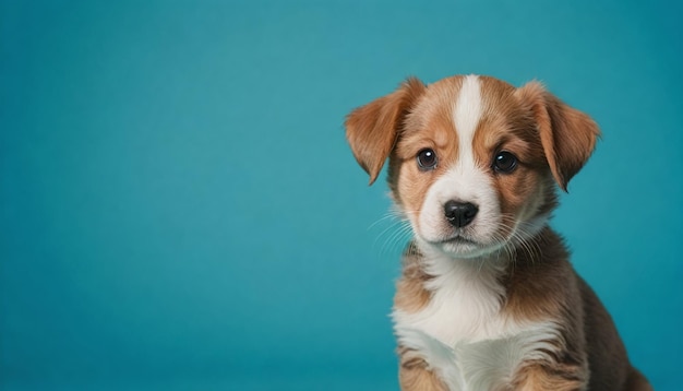 Sfondio di cucciolo carino con sfondo isolato nello spazio di copia