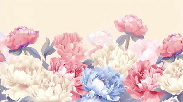 Sfondio di fiori di peonie rosa