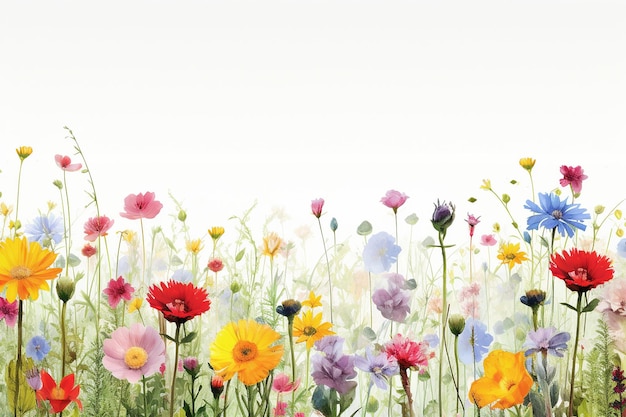 Sfondio di fiori di primavera con spazio per il testo