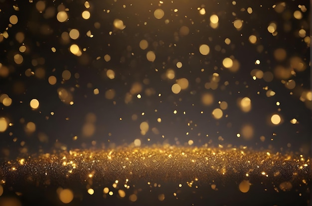 Sfondio di lusso con particelle d'oro bokeh