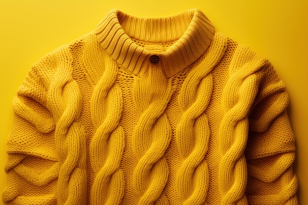 Sfondio di maglione giallo Generare Ai