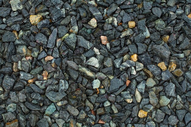 Sfondio di pietre nere astratte Granito schiacciato