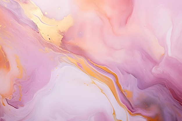 Sfondio di pittura di arte fluida astratta Inchiostro rosa e freddo Arte digitale moderna contemporanea colorata