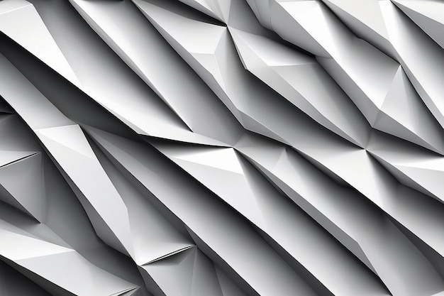 Sfondio di rendering 3D in stile carta origami a modello geometrico astratto a ombra bianca
