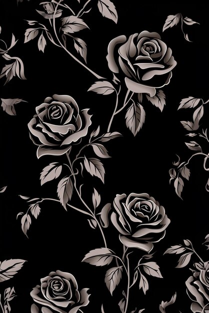 Sfondio di rosa nera in stile gotico per il giorno di San Valentino