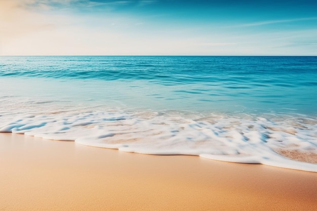 Sfondio di spiaggia d'onda e sabbia con spazio di copia