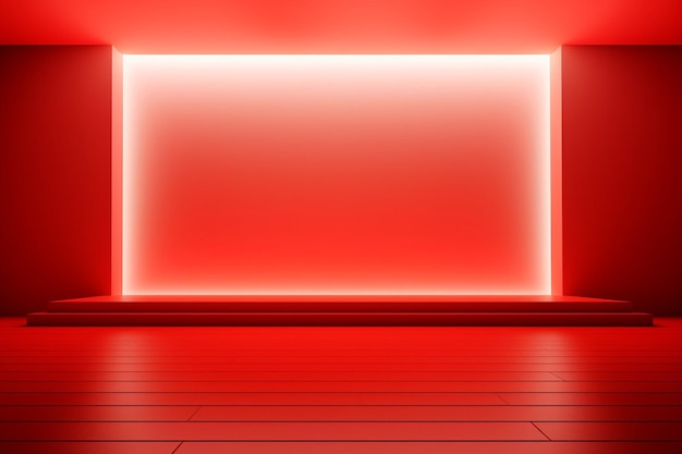 Sfondio di studio a luce rossa astratta con gradiente