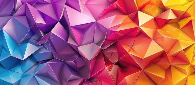 Sfondio geometrico multicolore astratto con disegno ispirato all'origami