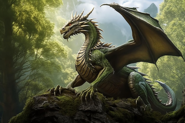 Sfondio gratuito di Stunning dragon da un mondo mitico per instagram facebook whatsapp
