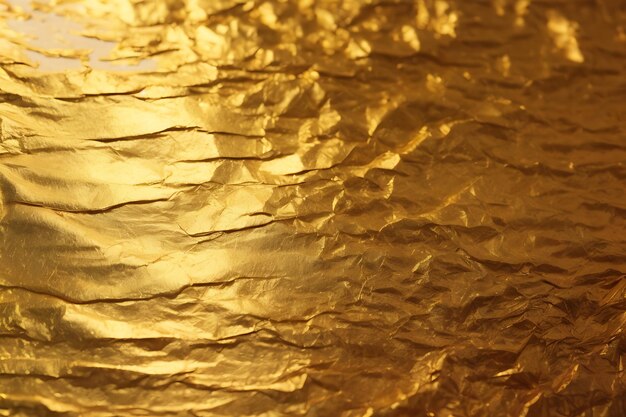 Sfondio in foglio d'oro olografico in metallo d'oro