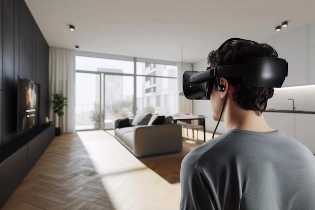 Sfondio interno di realtà virtuale