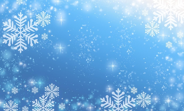 Sfondio invernale con fiocchi di neve