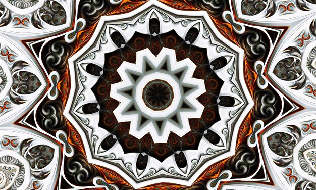Sfondio kaleidoscopico astratto Bella consistenza multicolore kaleidoscopica Disegno unico di mandala