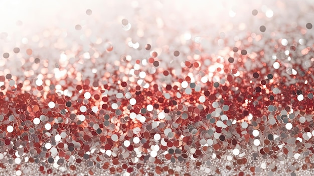 Sfondio lucido astratto con luccioli rossi Confetti sparsi scintillanti con colore rosso Generato da IA