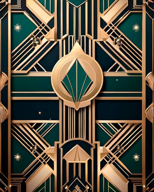 Sfondio natalizio art deco 4K