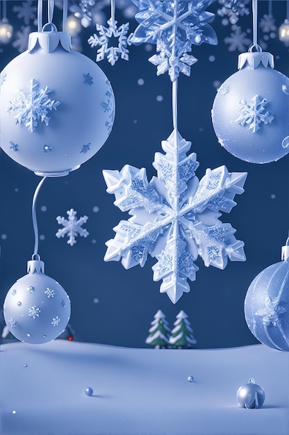 Sfondio natalizio realistico con fiocchi di neve e luci scintillanti