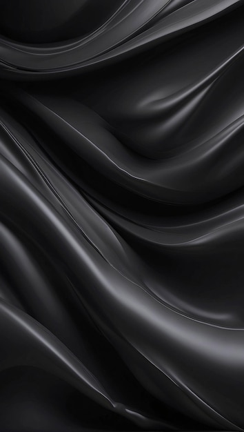 Sfondio nero con consistenza ondulata carta da parati nera setosa di marmo e liquido