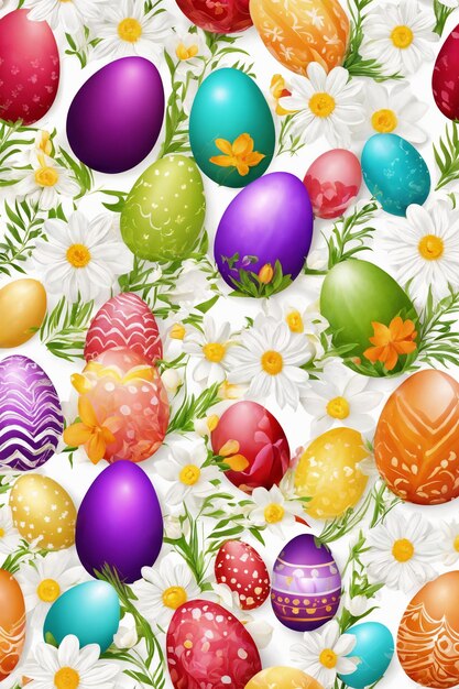 Sfondio primaverile ad acquerello di Pasqua Composizione in vista superiore Carta di Pasqua Foglio di carta