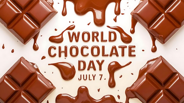 Sfondio realistico della giornata mondiale del cioccolato