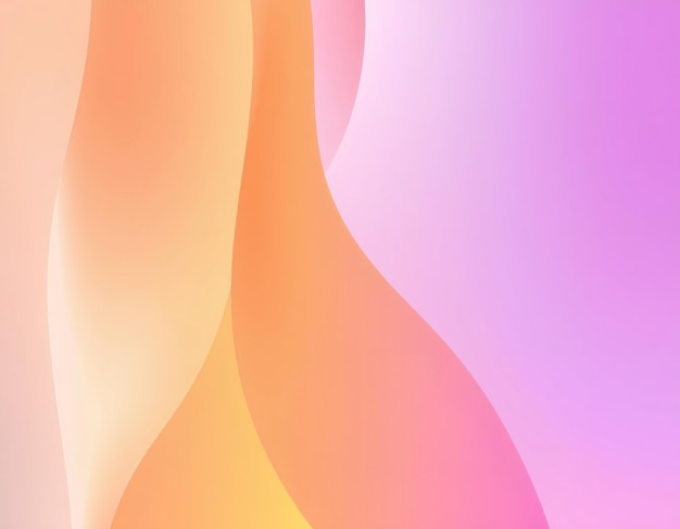 Sfondio rosa-arancione e giallo astratto con forme ondulate
